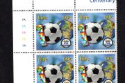 2004 Ireland Centenary of FIFA (Federation Internationale de Football Association) Commemorative Stamp Plate Block 1A1A1A1A1A Mint Never Hinged (MNH)