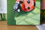 Ladybird acrylic painting