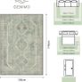 Living Room Rug Without Plush, Washable Kitchen Rug, Non-Slip Rug, Bedroom Hallway, Desk Chair Mat, Dining Room, Green, 120 x 170 cm Image 3