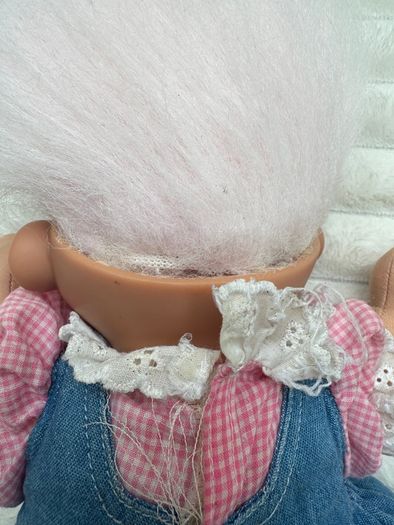 Russ Vintage Troll Kidz Daisy Troll Dress Plush Doll Used Dirty Damaged Please see pictures
