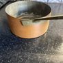 Set of Six Antique Copper brass Graduated Sauce Pans Image 8