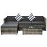 5 Pieces Rattan Sofa Set Wicker Sectional Furniture Cushion Grey Garden (FREE SHIPPING) Image 7