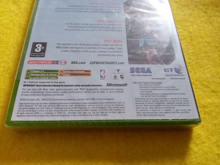 ESPN basquetball basquet ball Xbox Original