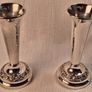 Pair of vintage silver plated trumpet bud vases Image 4