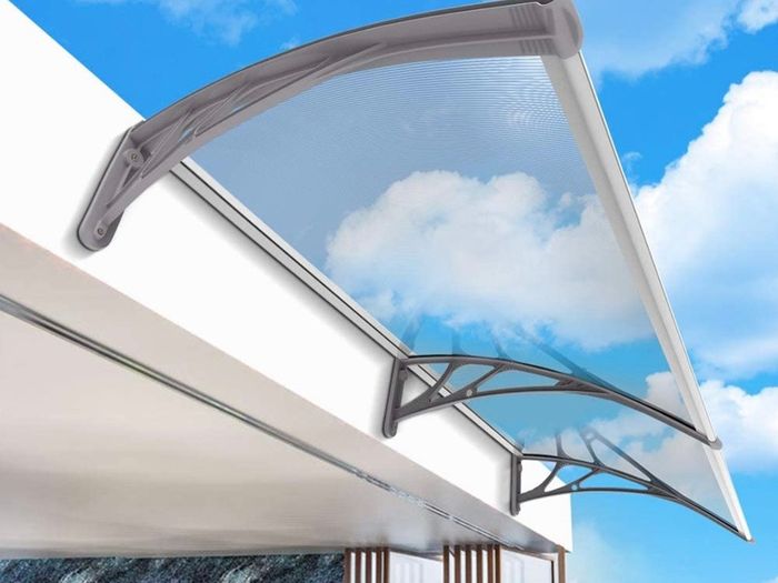 Front Door Canopy Outdoor Awning, Rain Shelter for Back Door, Porch, Window (MULTIPLE SIZES)