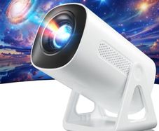 Mini Projector Portable with WiFi and Bluetooth, 4K 1080P Support, 270 Adjustable Stand Home Theater Star Projector for Phone PS5 HDMI TV Stick USB PC