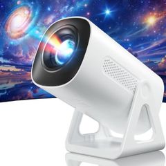 Mini Projector Portable with WiFi and Bluetooth, 4K 1080P Support, 270 Adjustable Stand Home Theater Star Projector for Phone PS5 HDMI TV Stick USB PC