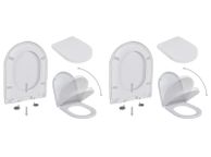 main image for ad Toilet Seats with Soft Close Lids 2 pcs Plastic White