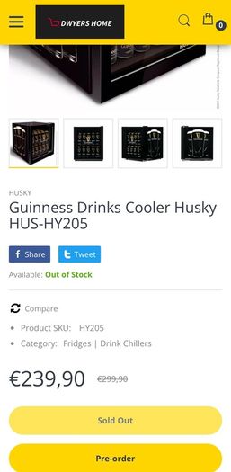 Guinness Fridge Husky