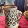 Nicholas MosseRed tulip set of two vintage items . A  7 and a half inch cylinder jug and a 9 inch diameter bowl. Can sell separately also Image 4