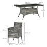 Rattan Garden Furniture Dining Set 6-seater Patio Rectangular Table (FREE SHIPPING) Image 4