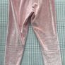 Tesco F+F Blush Pink Velour leggings Size 3-4 EUC Image 2