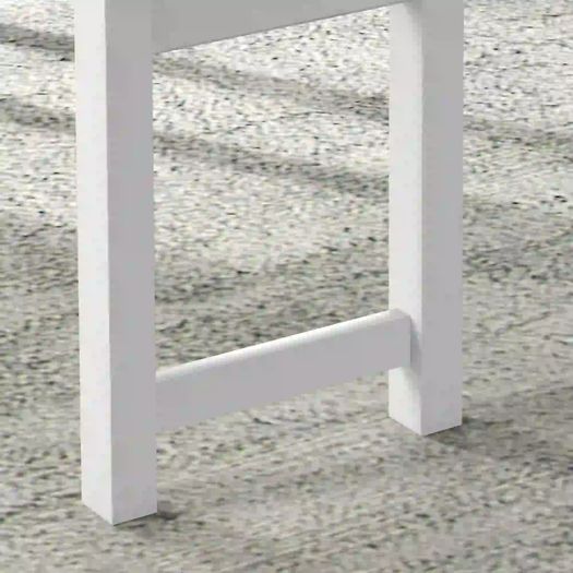 Dining Set, 4-Piece Dining Table Set, 1 Table, 1 Bench, 2 Chairs, Gray + White