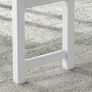 Dining Set, 4-Piece Dining Table Set, 1 Table, 1 Bench, 2 Chairs, Gray + White Image 5