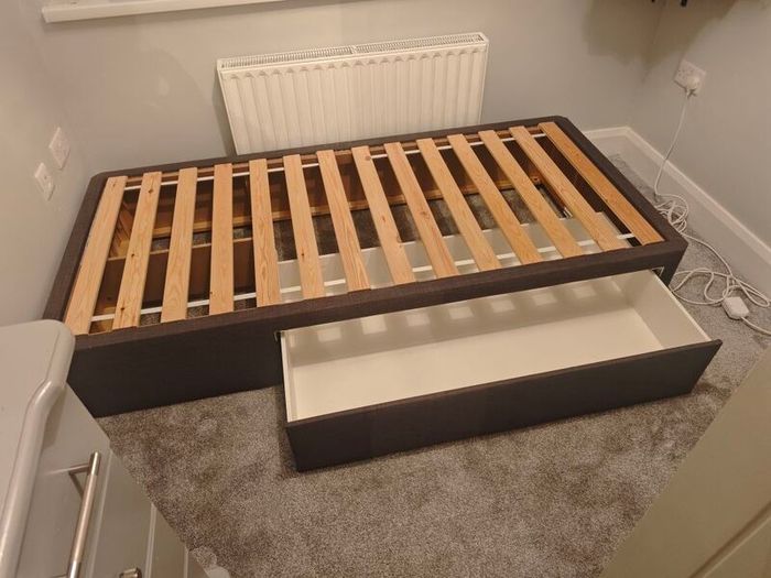 Grey Single Bed