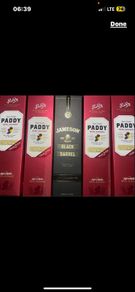 Paddy Jameson whiskey empty boxes tubes