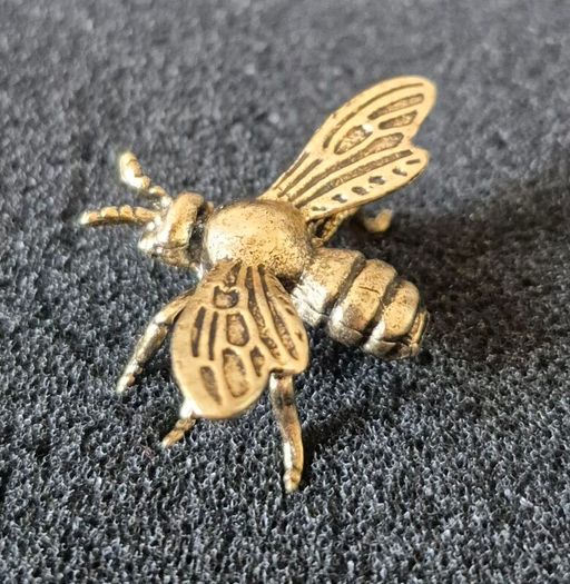 3 brass bees. Solid brass.