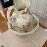 vintage floral ceramic pitcher and wash basin set Image 3