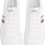 Tommy Hilfiger Men's Vulcanized Sneakers Core Stripes Mesh Low Top, White, EU 44, UK 10 Image 8