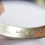 Vintage 925 Sterling Silver Band Men's Ring with Engraving size W - 4,6g Image 4