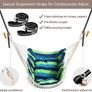 NEW SALE | Hammock Chair Hanging Swing 2 Seat Cushions Included,Strong Webbing Straps and Hooks for Easy Hanging Soft Cotton Weave Hanging Chair Side Pocket Large Tassel Chair Set Comfort Indoor Outdoor Image 2