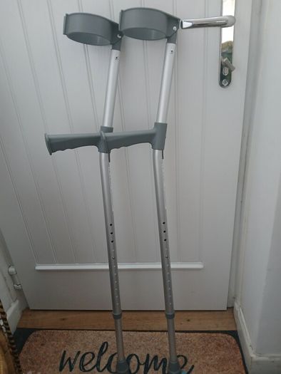 Aluminium crutches