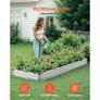 Metal Raised Garden Bed, 12 x 4 x 1 ft Outdoor Galvanized Planter Box, with Open Bottom, Large Planter Raised Bed for Gardening Vegetables Image 2