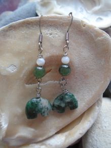 Handmade earrings, Drop earrings, Gemstone earrings, Gift