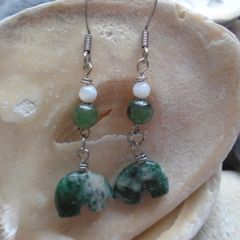 Handmade earrings, Drop earrings, Gemstone earrings, Gift