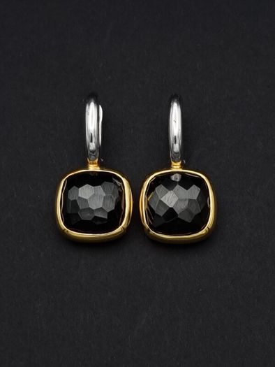 Y2k Italian Designer Sterling Silver Ti Sento Milano Faceted Crystal Earrings