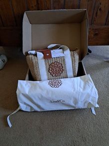 Lisa & Co Raffia Tote Bag