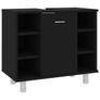 3 Piece Bathroom Furniture Set Black Image 8