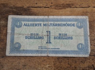 Austria, 1 Schilling banknote, Military Alliance, 1944, circulated - free standard postage