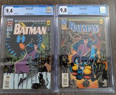 Batman Issue 503 + 504 Cgc 9.8  Graded Comic Books Catwoman Azrael Knightfall Knightquest Marvel DC