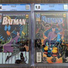 Batman Issue 503 + 504 Cgc 9.8  Graded Comic Books Catwoman Azrael Knightfall Knightquest Marvel DC