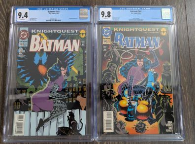Batman Issue 503 + 504 Cgc 9.8  Graded Comic Books Catwoman Azrael Knightfall Knightquest Marvel DC