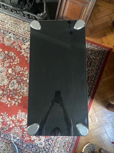 Tech+Link Black Tempered Glass TV Stand / Table