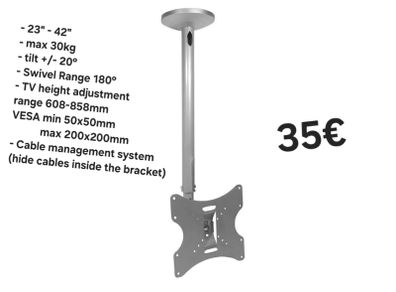 Tv Ceiling Mount Bracket Swivel Tilt 23"-42"