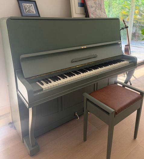 Beautifully Refinished Piano and Matching Bench