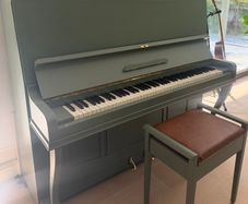 Beautifully Refinished Piano and Matching Bench