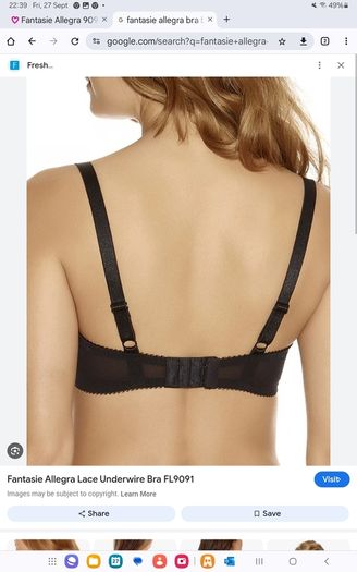Fantasie Allegra - Underwired Side Support Bra 30F and Briefs XS - Black - BNWT RRP 80