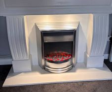 Electric fireplace with surround