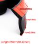 Universal Car Front Bumper Lip Rubber 2.5m/98.43in Bumper Protector Black Bumper Lip Strip Car Side Skirt Direct tailoring Image 2