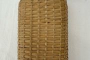 Vintage early 20th century wicker hip flask - very good condition