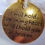 Memorial "I will hold You in My Heart Till I Hold You in Heaven " Angel Wing Freepost Hand Crafted Image 2