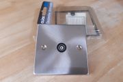 Click Deco Coaxial RF Brushed Socket 1-Gang
