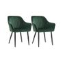 Set Of Two  Velvet Dining Chairs High Quality Image 6