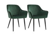 Set Of Two  Velvet Dining Chairs High Quality