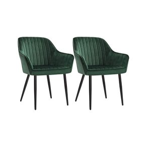 Set Of Two  Velvet Dining Chairs High Quality