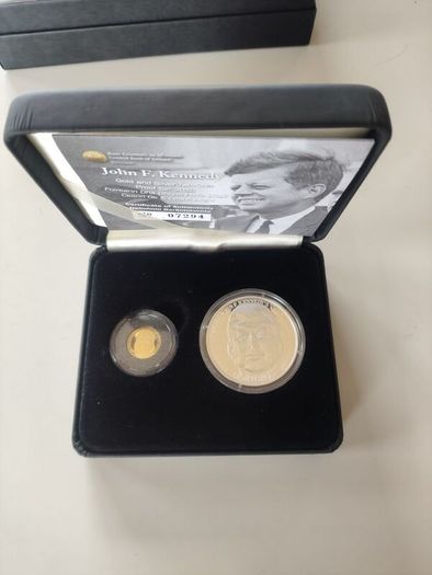 JFK Gold & Silver Proof Irish Central Bank Coin Set